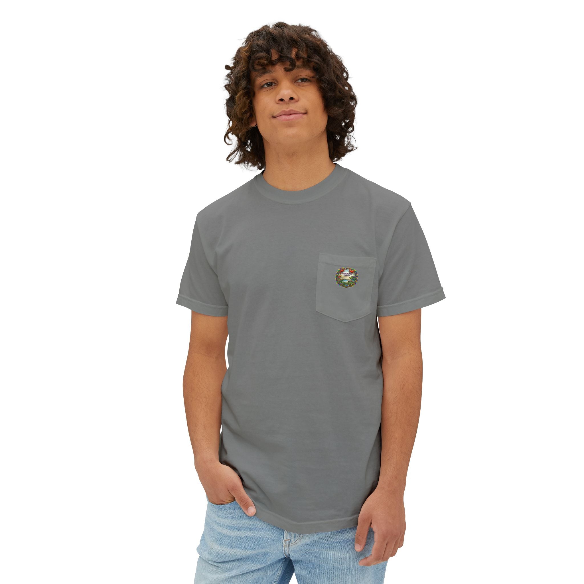 Pocket T-Shirt — Vintage Compass Graphic Pocket Tee