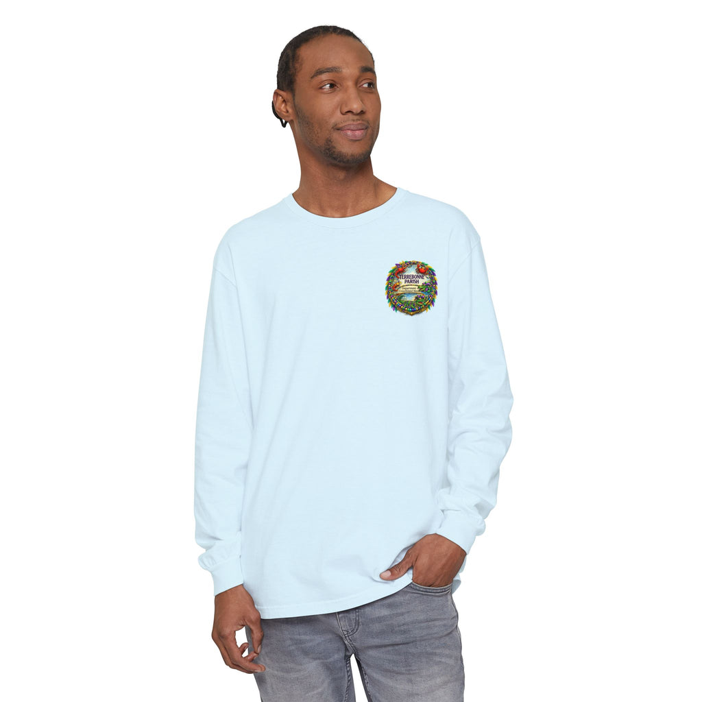 Embroidered Floral Crest Long Sleeve T-Shirt
