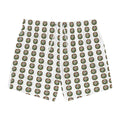 Holiday Wreath Pattern Swim Trunks — All-Over Print Christmas Beach Shorts