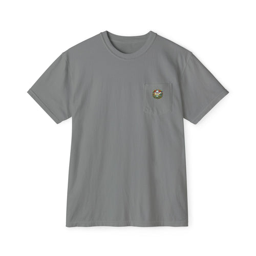 Pocket T-Shirt — Vintage Compass Graphic Pocket Tee