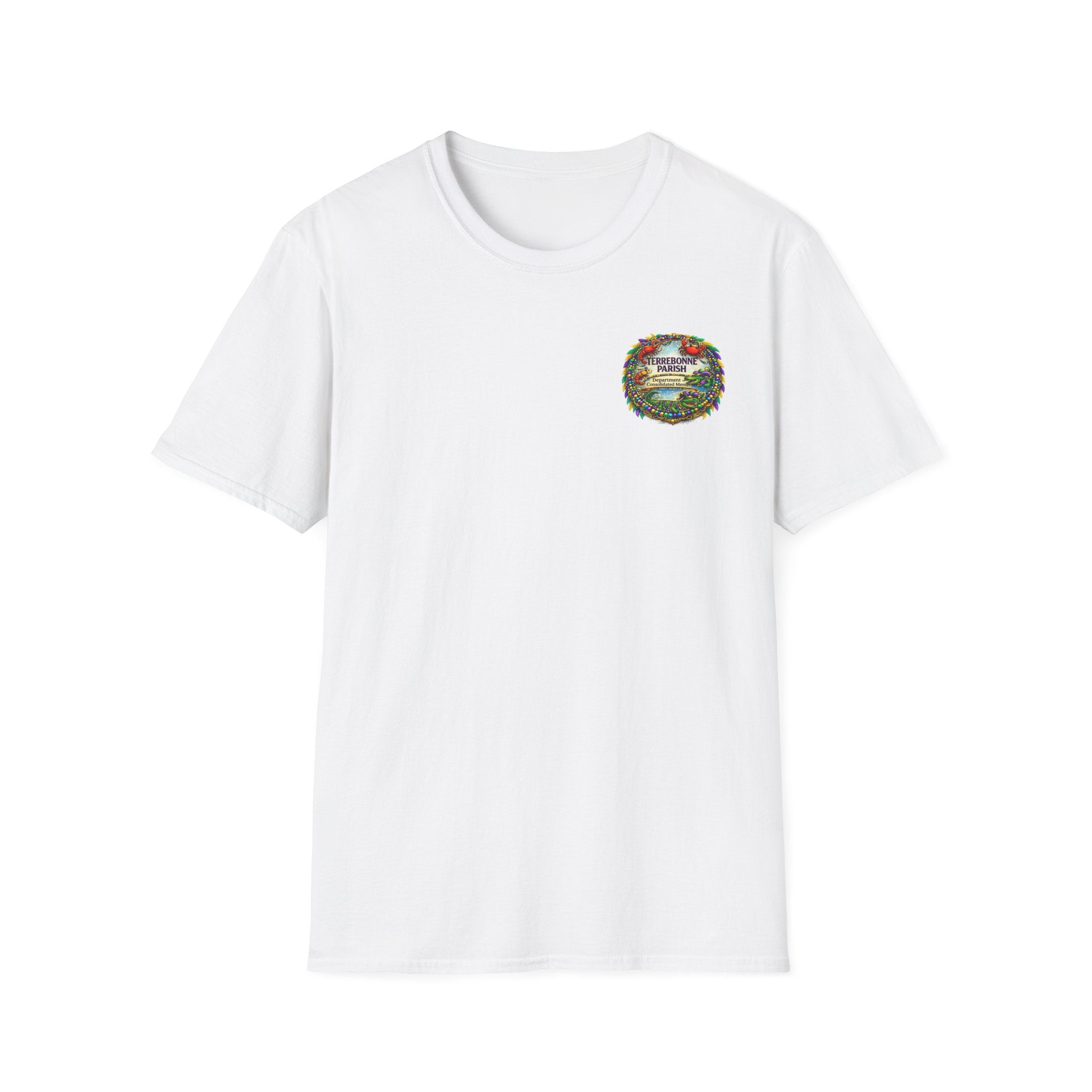 T-Shirt — Vintage Floral Crest “Find Your Paradise” Pocket Tee