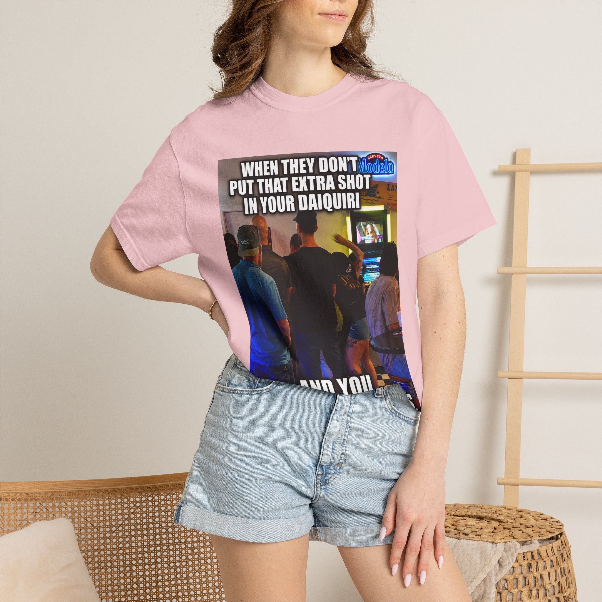 Daiquiri Meme T-Shirt — "When They Don't Put That Extra Shot..." Funny Bar Joke Tee