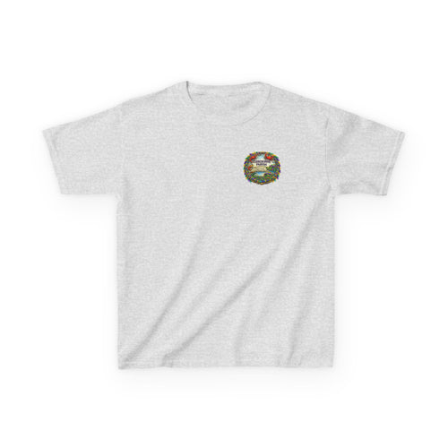 Kids Tee — Vintage Camper Adventure Patch Graphic