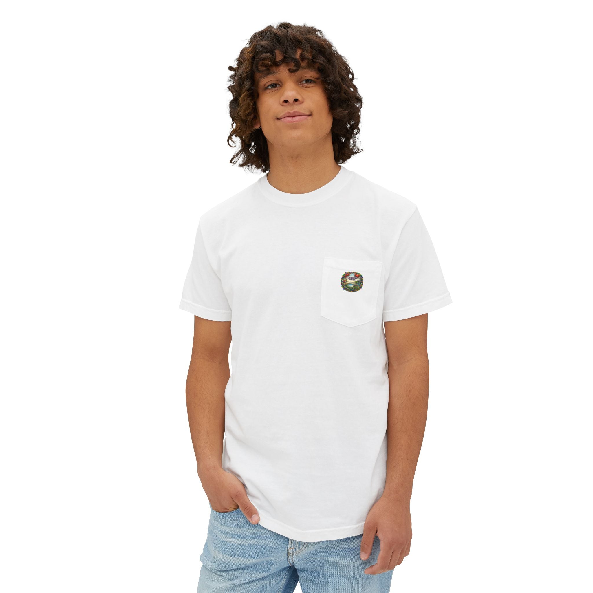 Pocket T-Shirt — Vintage Compass Graphic Pocket Tee