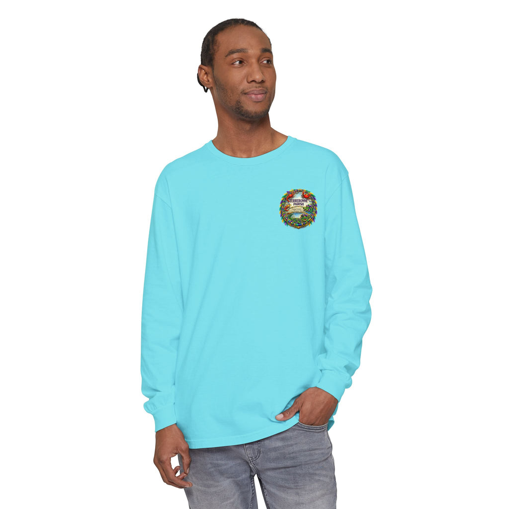 Embroidered Floral Crest Long Sleeve T-Shirt