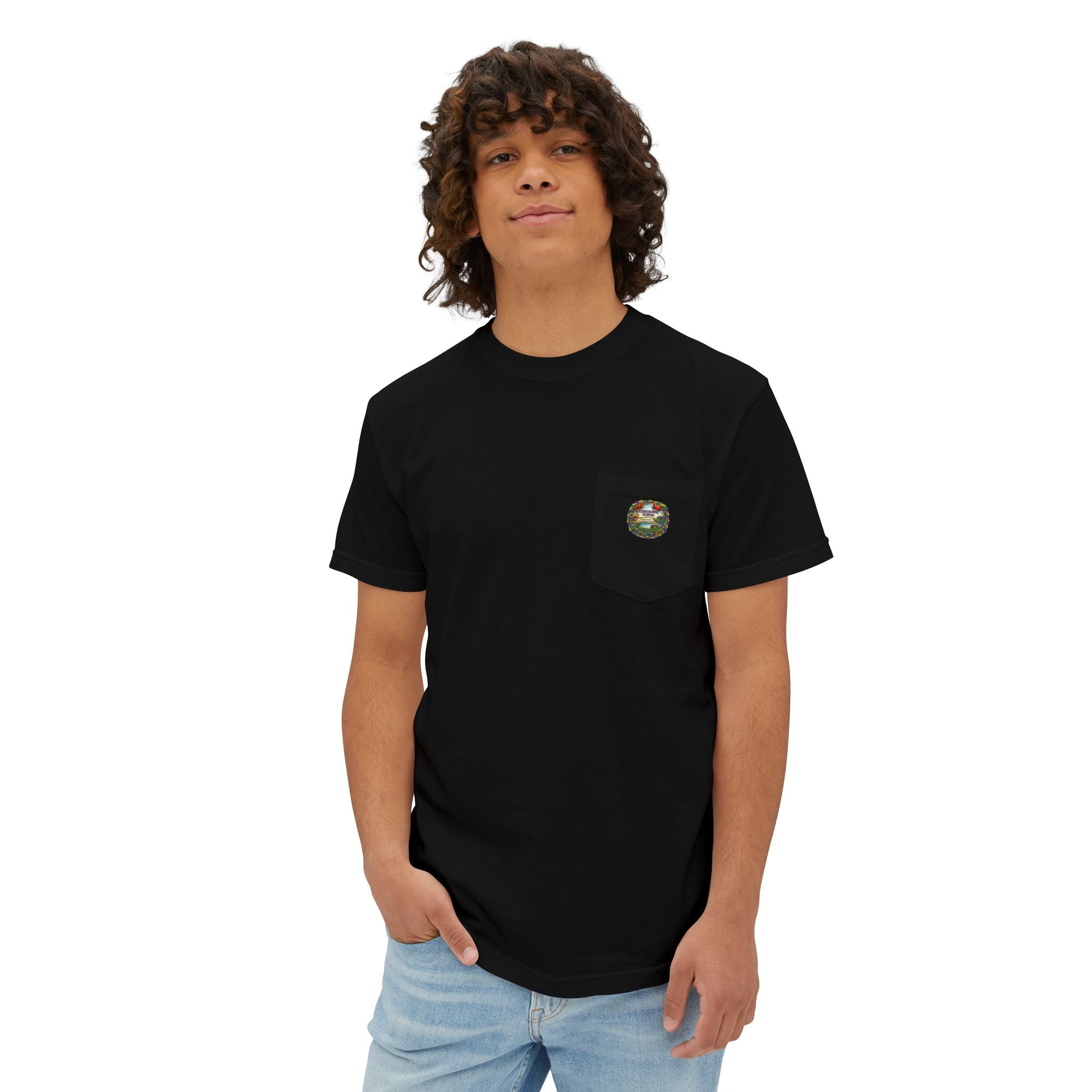 Pocket T-Shirt — Vintage Compass Graphic Pocket Tee