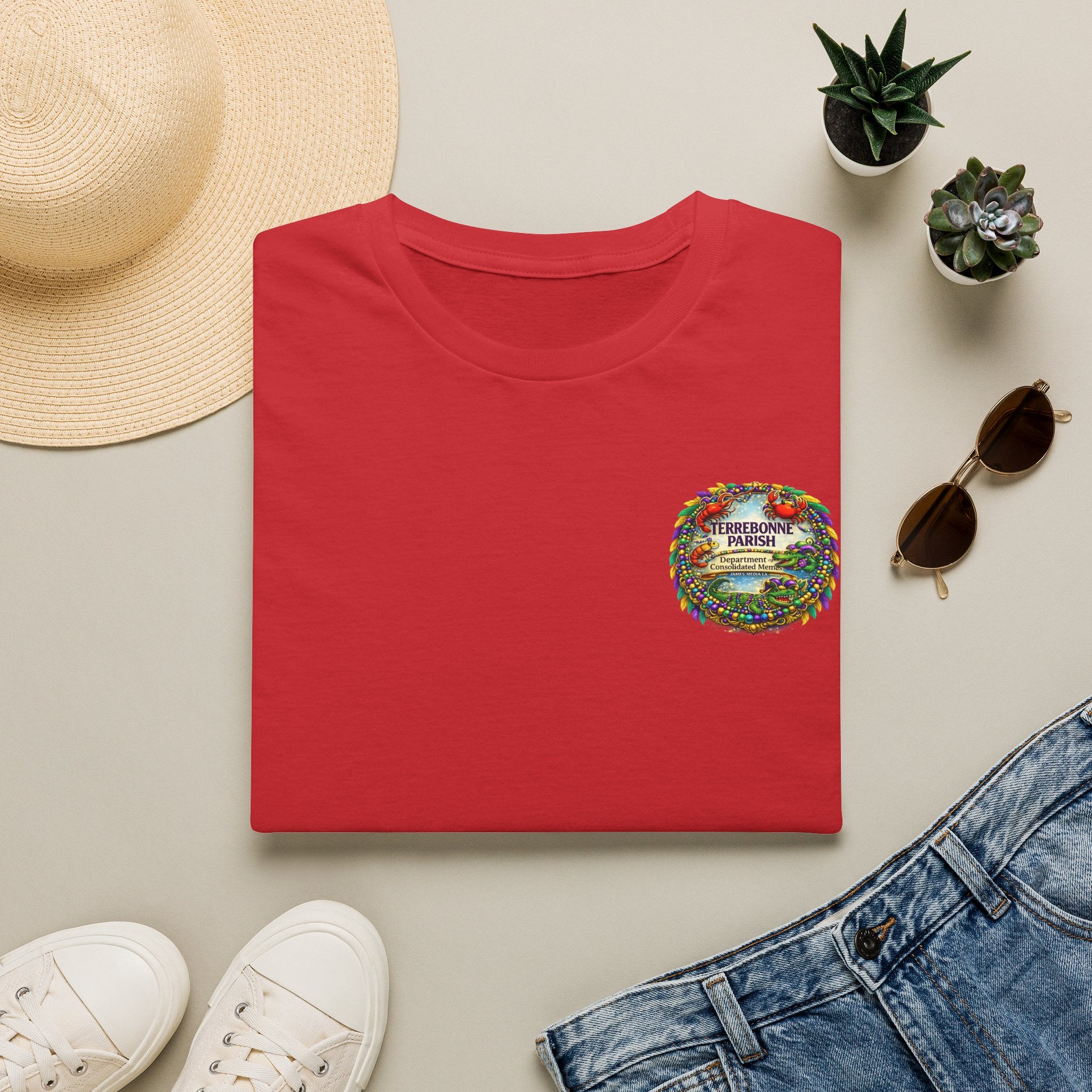 T-Shirt — Vintage Floral Crest “Find Your Paradise” Pocket Tee