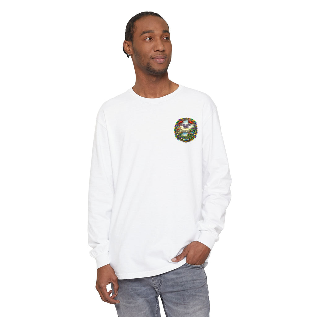 Embroidered Floral Crest Long Sleeve T-Shirt