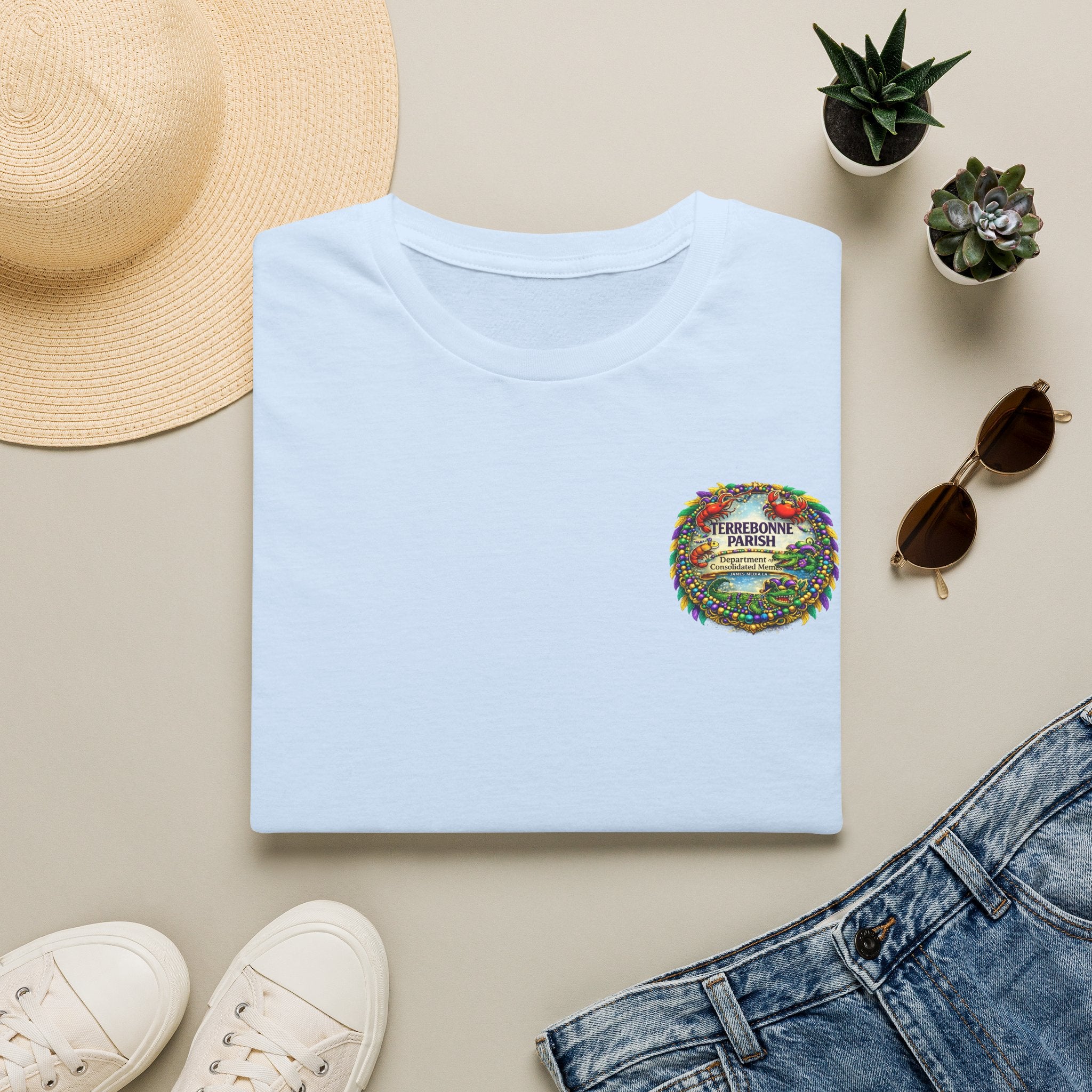 T-Shirt — Vintage Floral Crest “Find Your Paradise” Pocket Tee