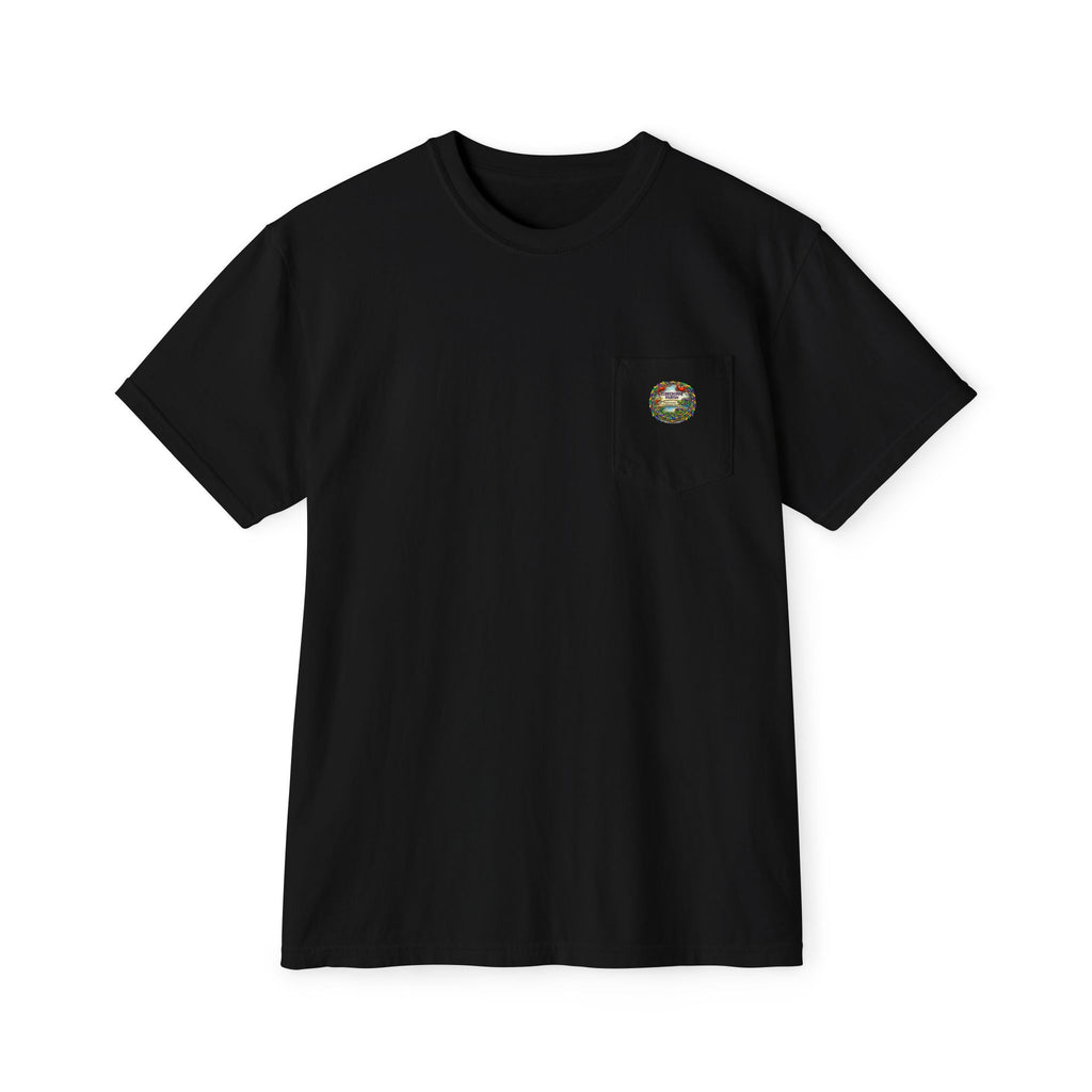 Pocket T-Shirt — Vintage Compass Graphic Pocket Tee