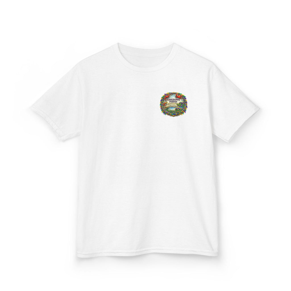 Kids Tee — Vintage Camper Adventure Patch Graphic