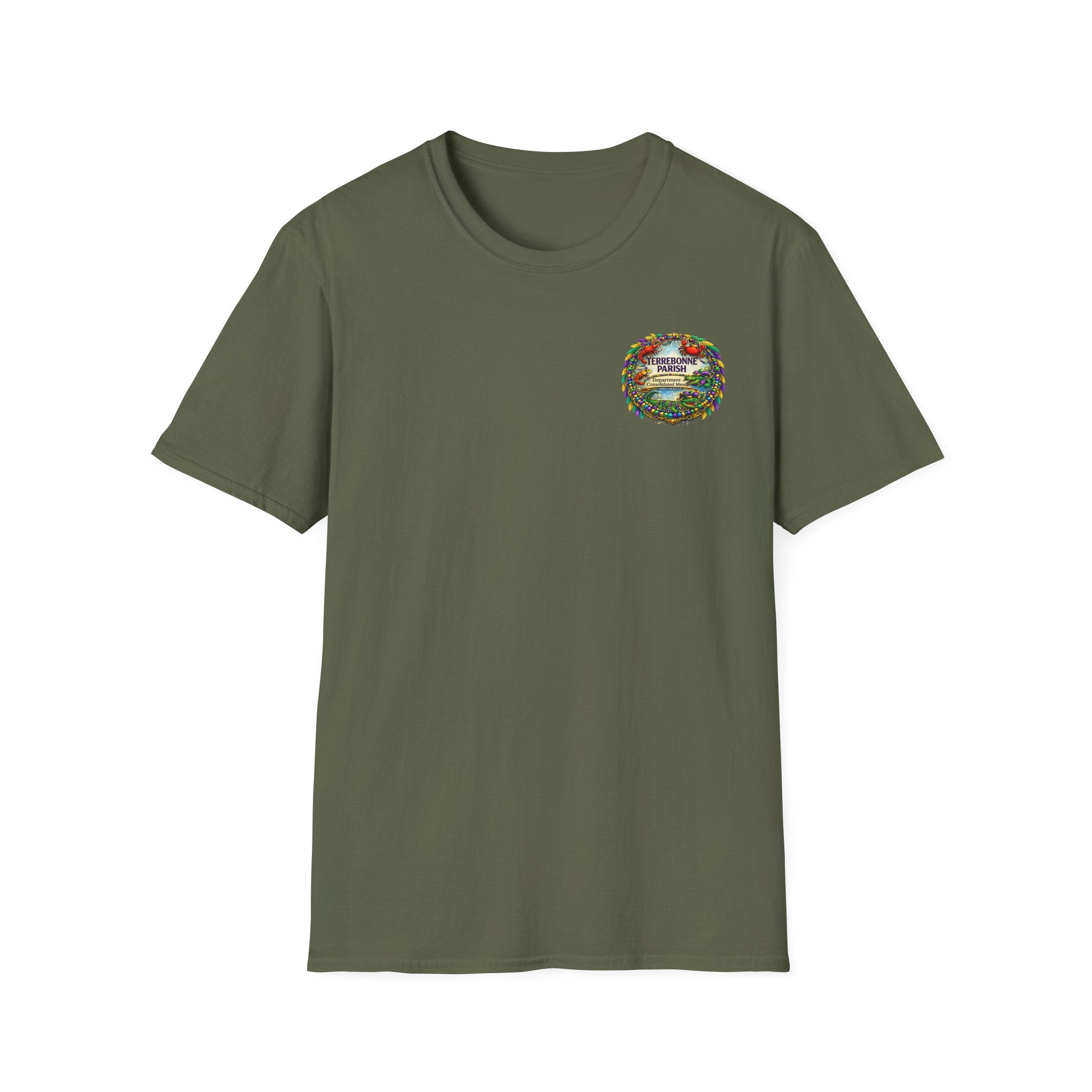 T-Shirt — Vintage Floral Crest “Find Your Paradise” Pocket Tee